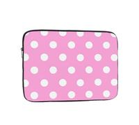 Pink Polka Dots Laptop Case 10 inch, Shockproof Protective Computer Sleeve Cover Water Resistant Laptop Bag Carrying Tablet Cover Briefcase Handbags Gifts for Men Women