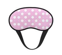 Pink Polka Dots Print Sleep Eye Mask Light Blocking Soft and Comfortable Night Eye Blinder for Women Men for Sleeping Travel Night Shift