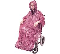 Aidapt Waterproof Wheelchair Poncho. Full Weather Protection, Showers, Rain, Cold, Drawstring Hood, Elasticated Cuffs, Universal Sizing,Mobility,Elderly,Cape,Scooter,Coverall,Disability,Funky Colour