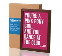 Pink Pony Girl Dance Club Quote Print - Wood Framed or Unframed Wall Art, British Made, Custom Gift for Girls