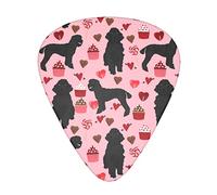 Pink Poodles Dogs Advanced guitar pick 12 pieces Three thicknesses for bass, electric guitar, acoustic guitar bag