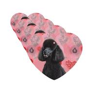 Pink Poodles Dogs Car Air Fresheners Cards Set of 4 Pieces Personalized Car Fresheners Gifts for Men Women Auto Aromatherapy Tablets Hanging Scented Cards for Wardrobe Bathroom