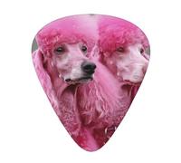 Pink Poodles Dogs - Guitar Picks-12 Pack Includes Thin, Medium & Heavy Gauges, Best Gift for Guitar Lovers