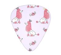 Pink Poodles Dogs Printed Guitar Picks Personalized Guitar Plectrums 12 Pcs For Acoustic Guitar Electric Guitar And Bass Bulk Guitar Pick One Size