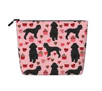 Pink Poodles Dogs Printed Make up Bag for Women Makeup Bags Zipper Travel Cosmetic Bags Pouch Organizer