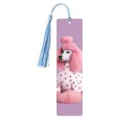 Pink Poodles Dogs Printed Metal Bookmarks S - Sky Blue Lightweight Aluminium Book Marker for Books, Journals & Gifts, Ideal Book Lovers, Holiday Decor & Crafts