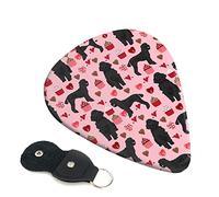 Pink Poodles Dogs Set Of 6 Guitar Plectrums For Acoustic Guitar, Electric Guitar, Bass, Ukulele - Thin, Medium And Thick.