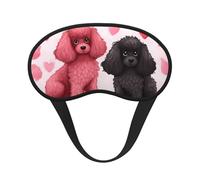 Pink Poodles Dogs Sleep Eye Mask for Women Men Soft and Comfortable Sleep Mask Blackout Sleeping Eye Cover for Travel Yoga Nap Shift Work