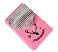 Pink Portable 17 Keys Kalimba Thumb Finger Piano Solid Wood Kalimba With Accessories Thumb Piano (Color : 03)