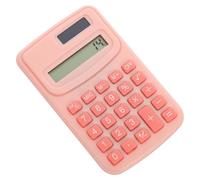 Pink Portable Calculator for School and Office Quick Totals | Silicone Plastic ABS Build, Battery Powered, Quick Entry Keys, for Homework Problems and On-the-go Calculation