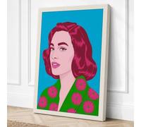 Pink Portrait Contemporary Canvas Wall Art Print 36x24 Inch (91 x 61 cm)