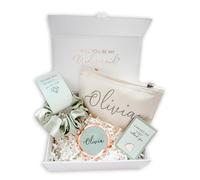 Pink Positive Personalised Filled Will you be my Bridesmaid Proposal Gift Box - Luxury Filled Bridesmaid Gift for Hen Do - Elegant and Thoughtful Keepsake for Bridal Party (Sage Green)