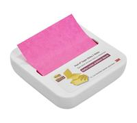 Pink Post-It Sticky Notes Dispenser with Suction Cup - Desk or Wall Mount, Refillable, Fits a Standard Pack
