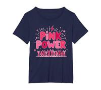 Pink Power: Empowering Women's Movement Celebration T-Shirt, Women's Plus, Navy, 5X