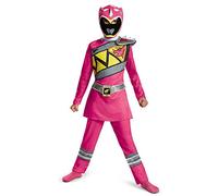 Pink Power Rangers Costume for Kids, Official Licensed Pink Ranger Dino Charge Classic Power Ranger Suit with Mask for Girls