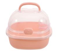 Pink PP Hamster Carry Case for Outdoor Travel and Small Pets | Portable Carrier, Cozy Habitat for Trips, Modern Chic Style, Thoughtful Design for Hamster