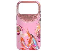 Pink Preppy Disco Ball Shrimp Martini Cocktail Summer Funny Case for iPhone 17 Pro Max