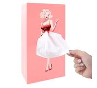 Pink Pretty Girl Skirt Tissue Box Holder Rectangle, Beautiful Woman Tissue Holders Tissue Paper as Skirt, Hidden Tissue Box Covers, Cute Skirt Tissue Box Decor for Home Office Car (Pink)