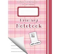 Pink primary composition notebook for lefties: The spin on the right / story comp book with dotted midline and picture space / 100ct / ( left handed school supplies )