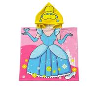 Pink Princess Hooded Poncho Towel for Kids,60x90cm Kids Beach Towel Swimming Towels,Beach Changing Robe Children's Bath Towel Poncho for Swimming Pool,Microfiber Towel Bathrobe for Girls Boys Children