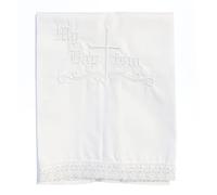 Pink Princess Made in USA - Baptism Towel for Girls and Boys - Baby White Christening Blanket - 100% Cotton Baptismal Towels - LDS, White, One Size