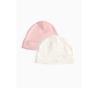 Pink & Printed Premature Baby Hats 2 Pack 3lbs - 1.4kg