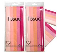Pink Printed Tissue | 2 Packs, Each with 5 Sheets Premium Quality Printed Tissue | in Biodegradable Packaging and Acid Free | Designed in The UK | 10 Sheets in Total 50x70cm