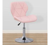 (Pink PU) Charles Jacobs Small Swivel Chair | Home Office Furniture