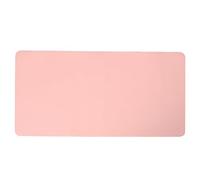 Pink PU Leather Makeup Vanity Desk Pad for Makeup Station | Smooth Matte Texture, Car Stitched Edges, Anti Slip Stability, Keeps Lipsticks Tidy at Craft Desk