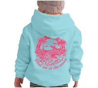 Pink Puff Hoodie, Ping Pong Puff Hoodies for Girls, Meet Me at The Ocean Hoodie Girls, Cute Preepy Hoodies Graphic Sweatshirts for Teen Girls Clothes Y2K Tops with Pockets