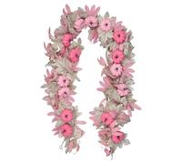 Pink Pumpkin Garlands | Pink Fall Garland Artificial Autumn Maple Leaves | 5.7FT Artificial Maple Leaves Vines Hanging Garland for Thanksgiving Halloween Fireplace Home Decors