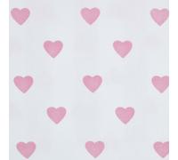 (Pink) Pure Cotton Heart Fabric 150cm Wide