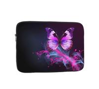 Pink Purple Butterfly Laptop Case 13 inch, Shockproof Protective Computer Sleeve Cover Water Resistant Laptop Bag Carrying Tablet Cover Briefcase Handbags Gifts for Men Women