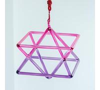 Pink+Purple Dual Color Optically Chakra Quartz Crystal Singing Merkaba with Heavy Duty Carrying Case & Two Type Strickers, Crystal Singing Bowl for Sound Healing, Gift for Family Friends (Color : Wit