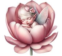 Pink Purple Fairy Vinyl Decals, Flower Stickers for Cup, Phone and Tile