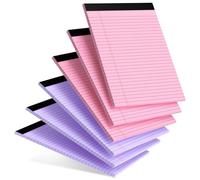Pink Purple Legal Pads 8.5 x 11 Wide Ruled, Note Pads 30 Sheets/Pad, 20lb Colored Notepad Paper, Perforated Notepad with Sturdy Back
