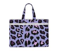 Pink Purple Leopard,Canvas Document Bag Zipper File Tote Bag Handbag Briefcase for School Office