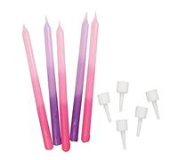 Pink/Purple Ombre Candles - Pack of 12 - 100mm - single
