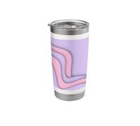 Pink Purple Wavy Abstract Wave Pattern Stainless Steel Insulated Tumbler