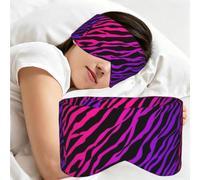 Pink Purple Zebra Stripe, Sleep Mask for Home Travel, Full Eye Covers Light Blocking Eye Mask Sleep Eye and Ear Muffs