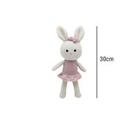 (Pink Rabbit) Amigurumi Crochet Toy Doll Stuffed Animal Knitted Fox Rabbit Pp Cotton Decor