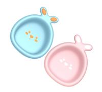Pink Rabbit Baby Wash Basin, 2 Pack Thick Plastic Tub | Lovely Cartoon Design, Smooth Surface, Travel-ready, Can be Hung to Dry, for Caregivers and New Parents
