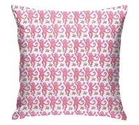 Pink Rabbit Monkeys Pillow Case Square Soft Pillowcase Throw Pillow Cover Home Decor for Living Room Sofa Car Cushion Cover 18''X 18'' ¡