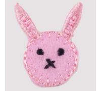 Pink Rabbit Motifs Small 20mm by 25mm Baby Bunny Iron or Sew On Buy 2 4 8+ 533D, 2