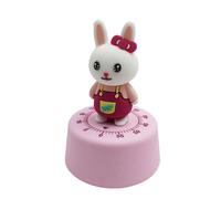 (Pink rabbit, One size) Kitchen Timer Craft Mechanical Wind Up 60 Minutes Timers Cute Animals Timer for Kids Manage for Time Baking & Boiling