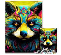 Pink Raccoon Jigsaw Puzzles for Adults 1000 Piece Jigsaw Puzzles for Adults for Family And Friends, Suitable for Ages 14+ 50x75CM/19.68x29.52inch