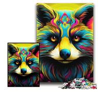 Pink Raccoon Jigsaws 1000 Pieces for Adults cardboard Jigsaw Puzzles for Adults Ideal for Family Fun, Relaxation Size 26x38cm