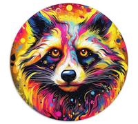 Pink Raccoon Paper Jigsaw Jigsaw Puzzles for Adults 1000 Piece Brain Teaser Game for Teenagers,Perfect 67.5x67.5cm