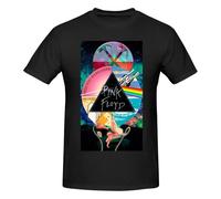Pink Rainbow Floyd Men's Casual Shirt Short Sleeve Crewneck Cotton T-Shirts Fashion Printed Tee Top