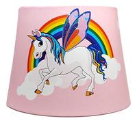 Pink Rainbow Unicorn Lampshade - Ceiling Light Shade for Girls Bedroom & Nursery Decor